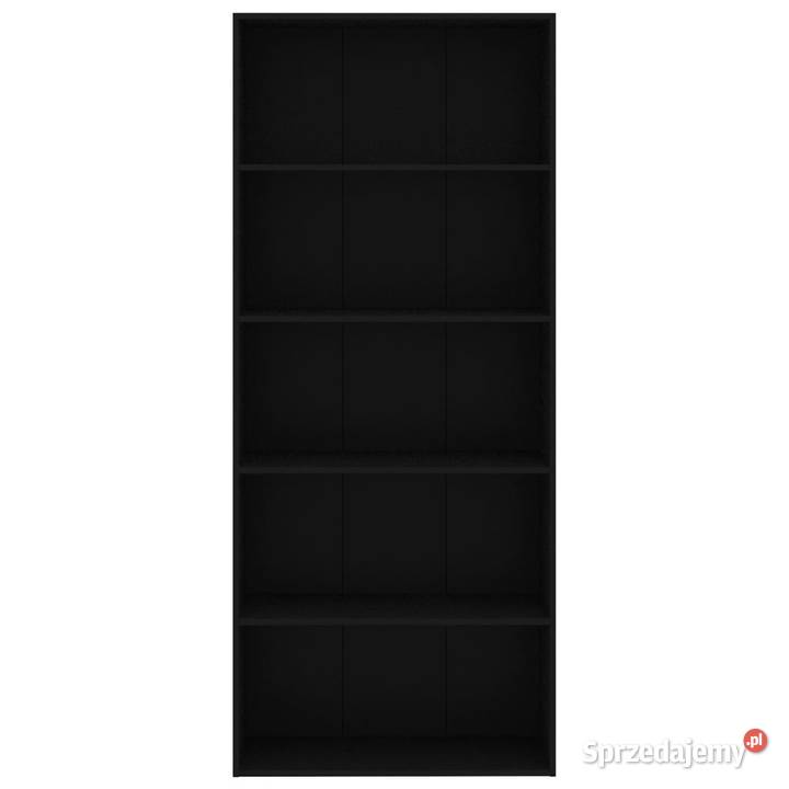 5poziomowy regał czarny 80x30x189 materiał Warszawa