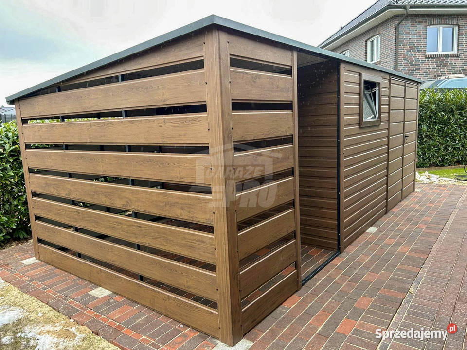Schowek domek ogrodowy 35x3 m wiata 2x3 m brama