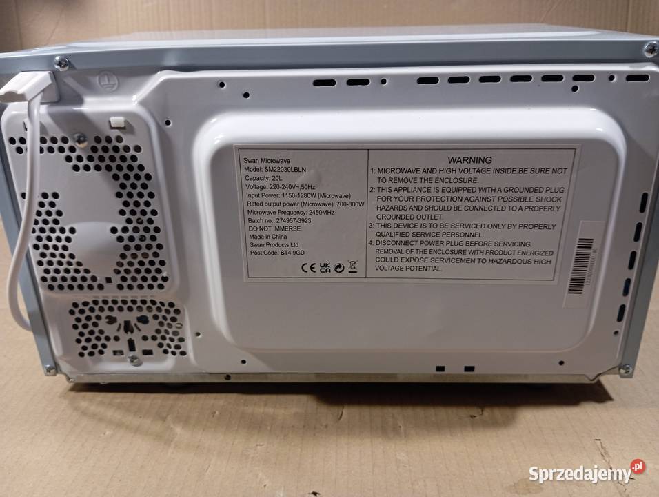 Mikrofala Retro Serii Swan moc 800 W Nowy Sącz