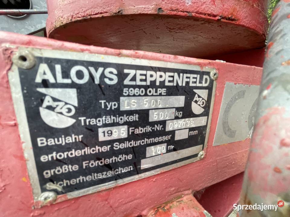 Winda budowlana ALOYS ZEPPENFELD AZO LS 500 na Ślesin