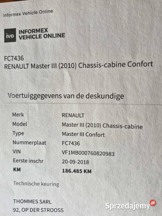 Renault Master autolaweta Bezwypadkowy Kielce sprzedam