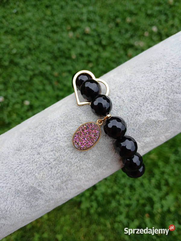 Bransoletka damska z Onyksu fasetowanego z Kielce sprzedam