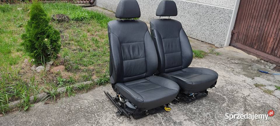 Fotele przednie BMW E60 E61 czarna skóra
