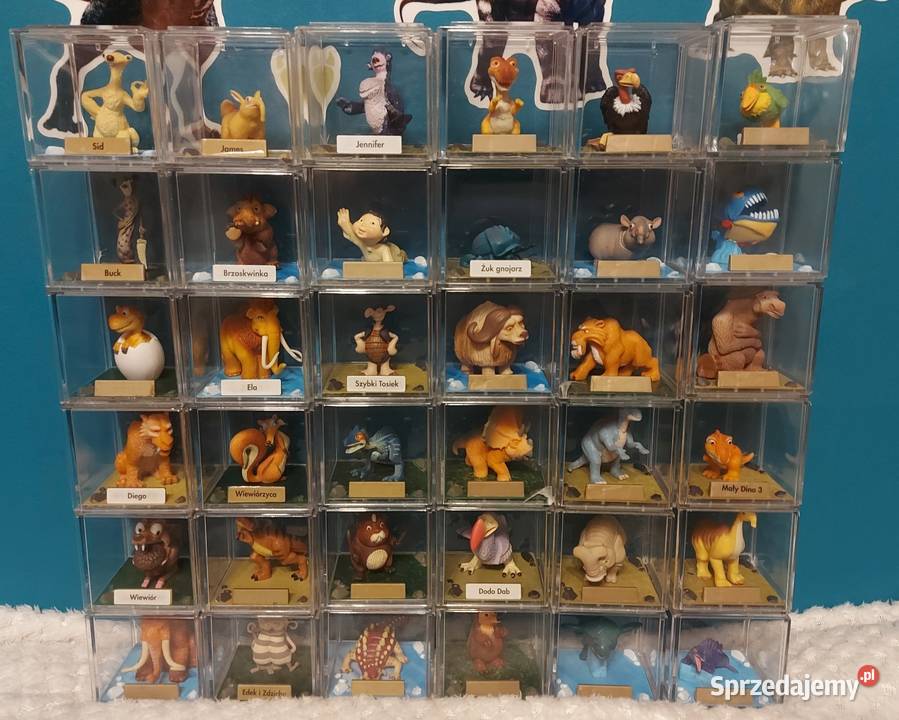 Kolekcja 36 figurek Epoki lodowcowej Plastik  Chorzów sprzedam