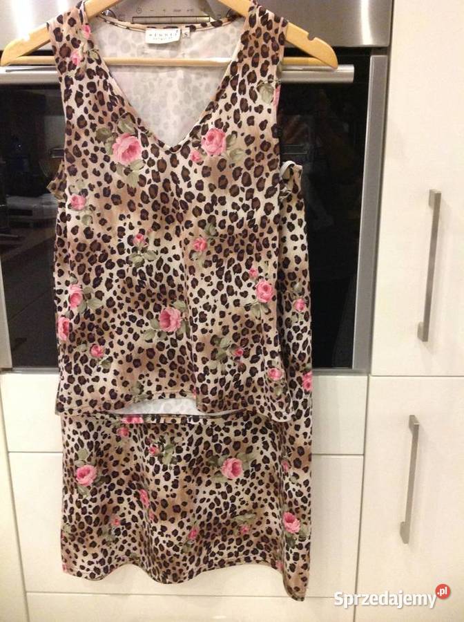 Zestaw Damski Panterka Róże r SSM Spódnica z Rozmiar 36(S) Nowa Sól