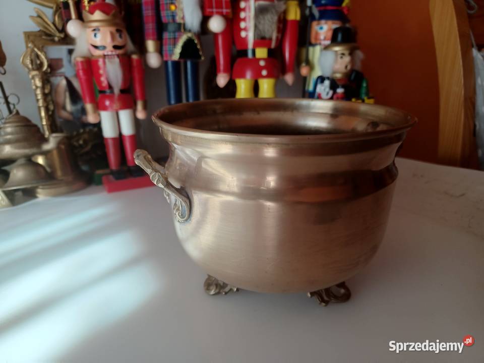 Duża mosiężna donica Poznań