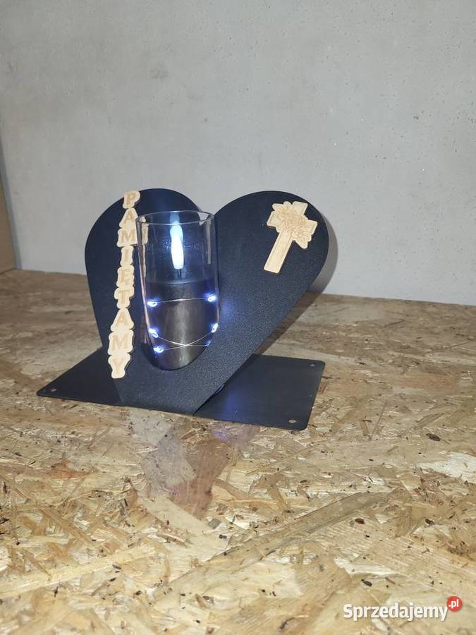 Metalowe serce na grób sprzedam