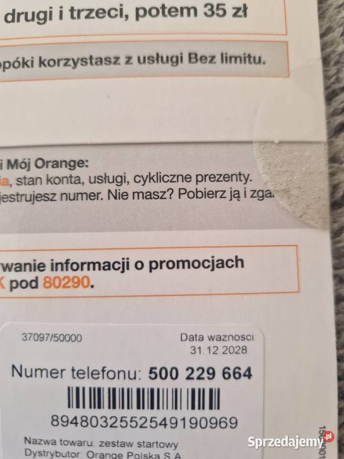 SIM karta nowa łatwy numer Wejherowo sprzedam