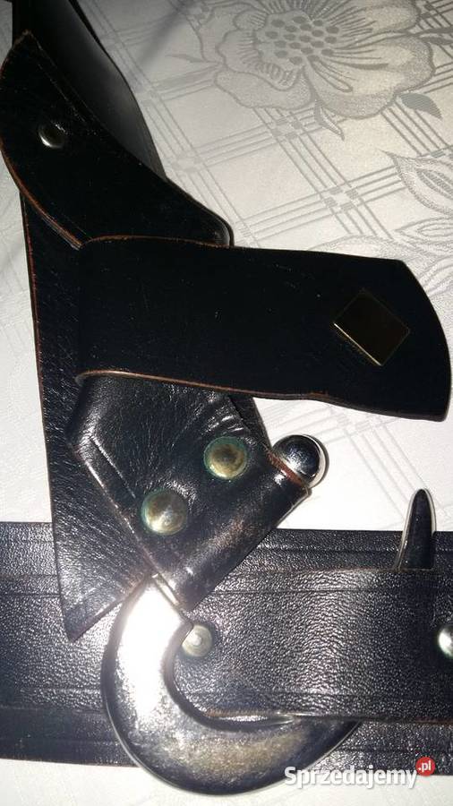 Skórzany czarny pasek damski szer5Skóra licowa Łódź