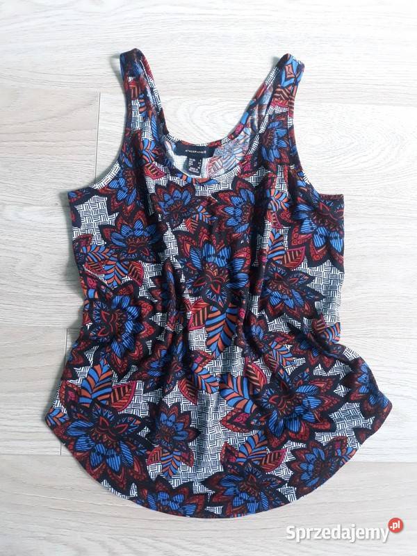 Kolorowa bluzka koszulka na ramiączkach czarny