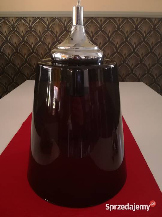 Lampa wisząca czarne przezroczyste szkło Katowice sprzedam