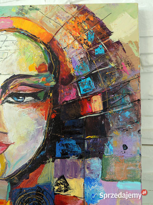 Nowoczesny obraz olejny Maski Tomas Mrowiński łódzkie Łódź