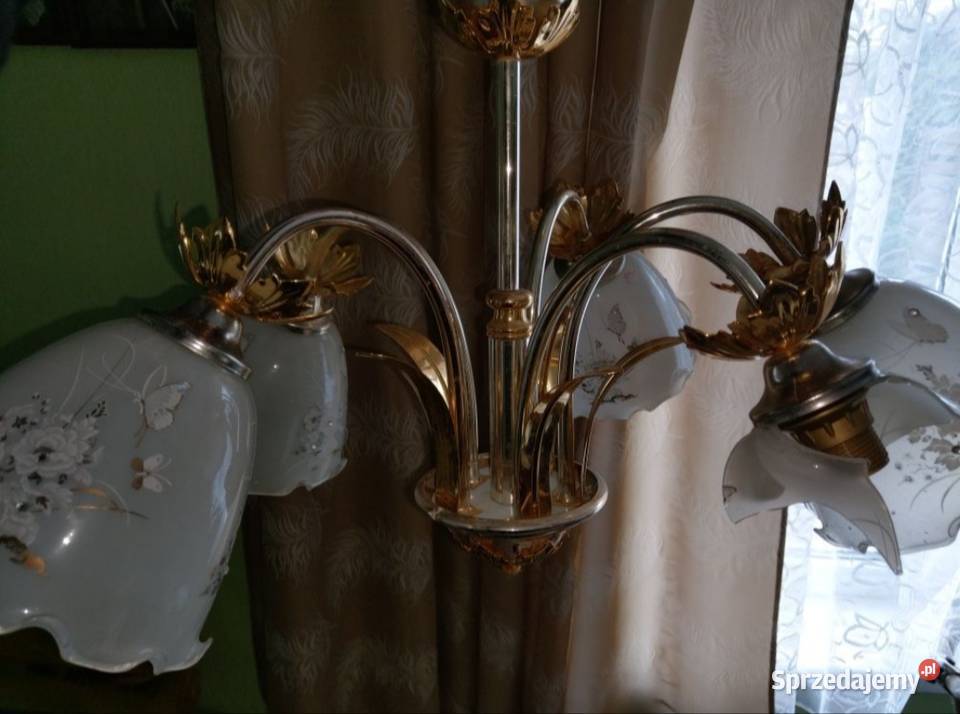 Żyrandol 5 ramienny lampa sufitowa używana Kołobrzeg