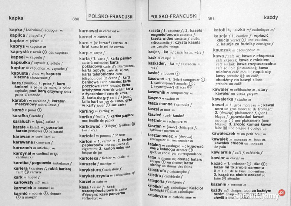 Słownik francuskopolski polskofrancuski Mini Chełm