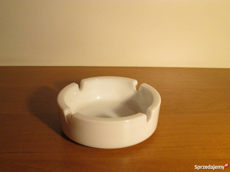 Popielniczka ceramiczna biała średnica 105 Piotrków Trybunalski sprzedam