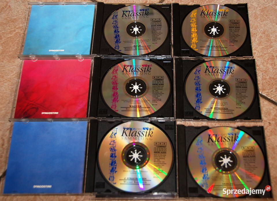 6x CD z muzyką Bach Telemann Beethoven Wagner Warszawa