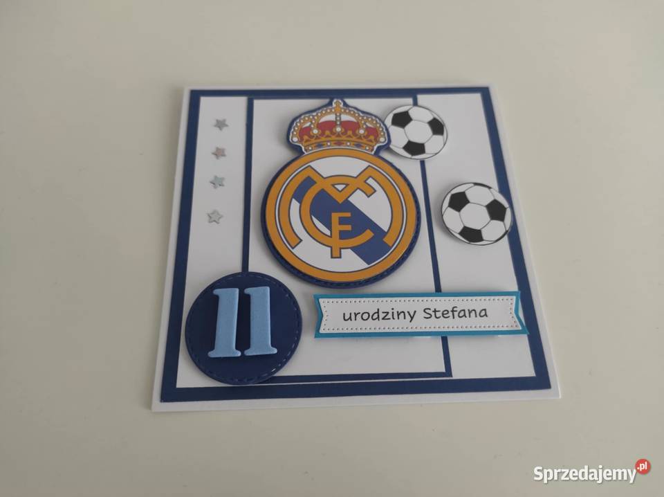 Kartka na urodziny ręcznie robiona piłkarska Łódź
