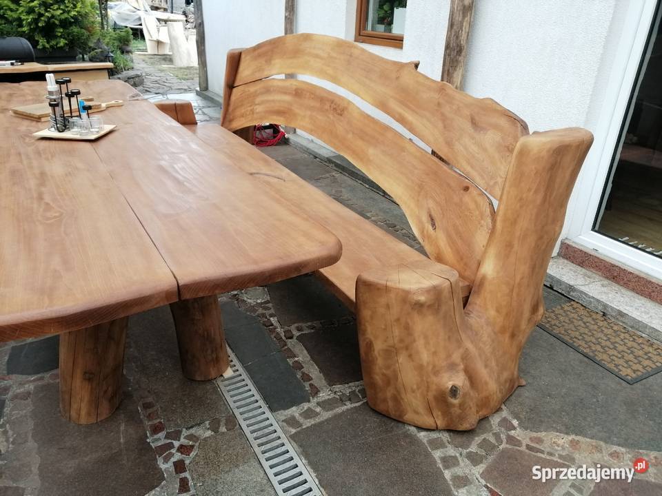 meble ogrodowe dęb jesion 300 x 100 stół z Meble ogrodowe Przysucha