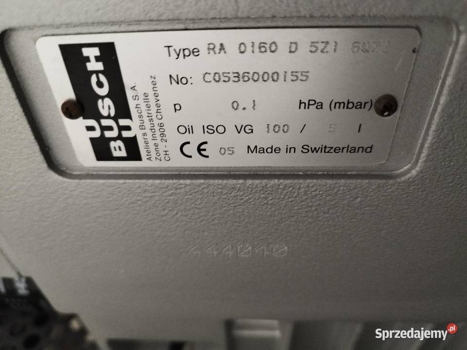 Pompa Próżniowa Busch RA 0160 D Wieliczka