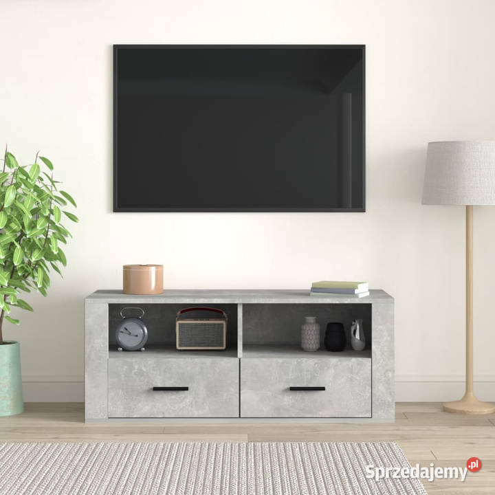 Szafka pod TV szarość betonu 100x35x40 WM816812 RTV Warszawa