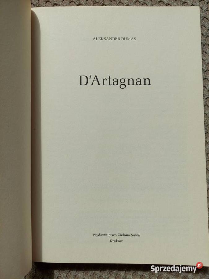 DArtagnan Aleksander Dumas Kraków
