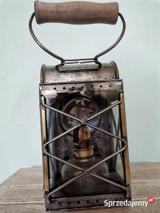 Stara kolejowa lampa na nafte Art Deco małopolskie Kraków