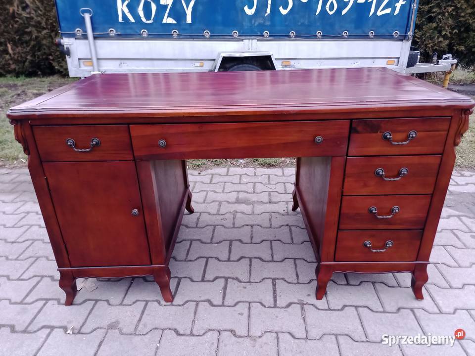 Komplet SANTIAGO 311 i Ława Dąb Skóra Bordo śląskie Kozy