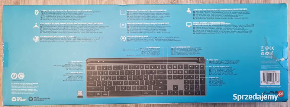 JLab Epic Wireless Keyboard bezprzewodowa czarny