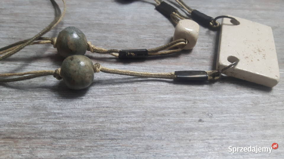 Naszyjnik ceramiczny ręcznie wykonany Otwock