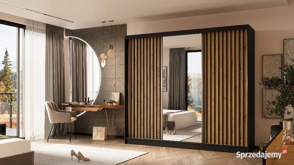 SZAFA SYPIALNIANA lamele lustro 240 wysyłka 216cm kujawsko-pomorskie Toruń