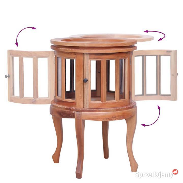 vidaXL Witryna naturalna lite drewno mahoniowe Kredensy i witryny Meble mazowieckie Warszawa