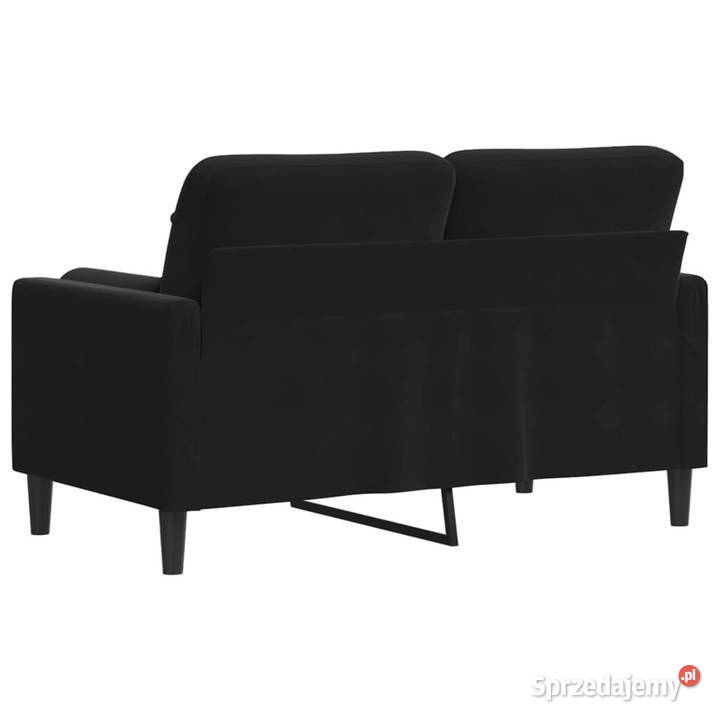 2osobowa sofa z poduszkami czarna 120 aksamit Sofy i kanapy mazowieckie Warszawa