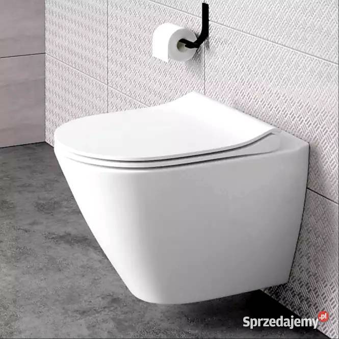 Wc Nowa miska wiszaca City Oval deska slim Dom i Ogród Łomża