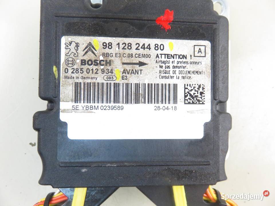 MODUŁ AIRBAG CITROEN C4 II B7 9812824480 małopolskie