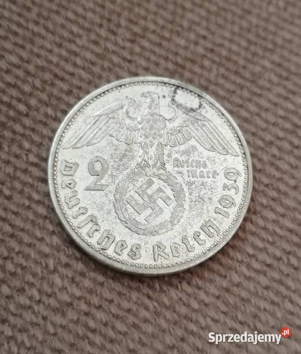 moneta 2 marki Niemcy 1939 dolnośląskie Wrocław sprzedam