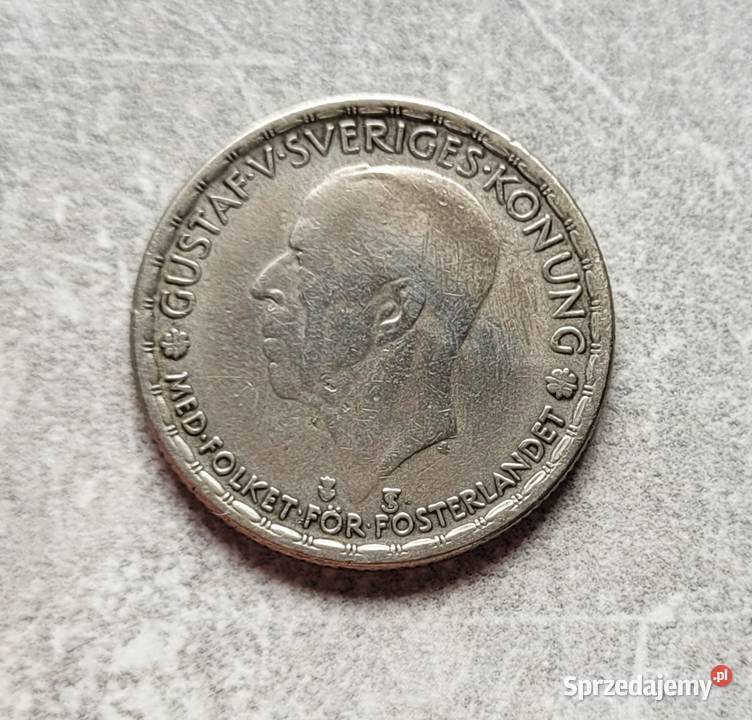 173 SZWECJA srebro 1 Korona 1947 r Wola Kruszyńska