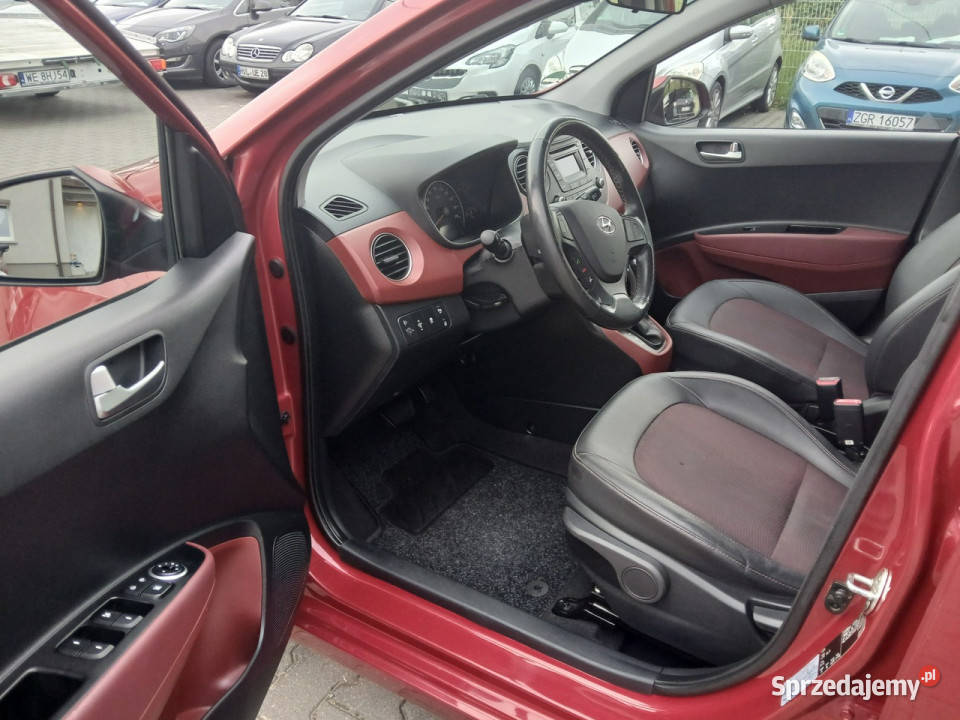 Hyundai i10 13i AUTOMAT półskóry alufelgi navi Samochody osobowe Gryfino