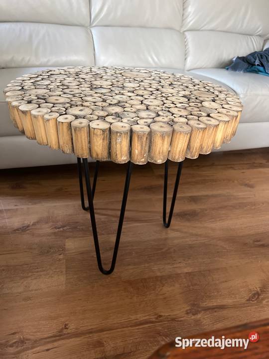 Indonezja stolik drewniany handmade drewno Bystrzyca Kłodzka