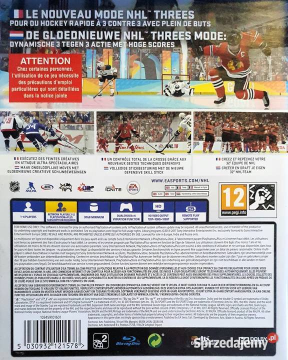 NHL 18 PLAYSTATION 4 PLAYSTATION 5 4 5 sportowe Gry na konsole Kraków