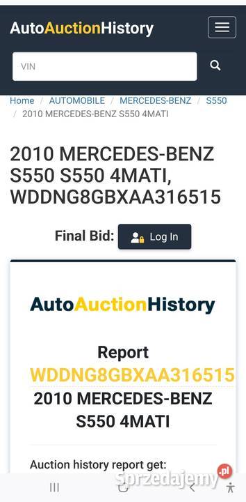 Mercedes Klasa S Warszawa