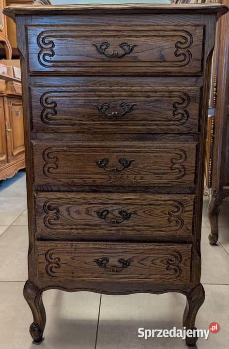 Dębowa szyfonierakomoda ludwikowska sklep Dąbrowa Górnicza