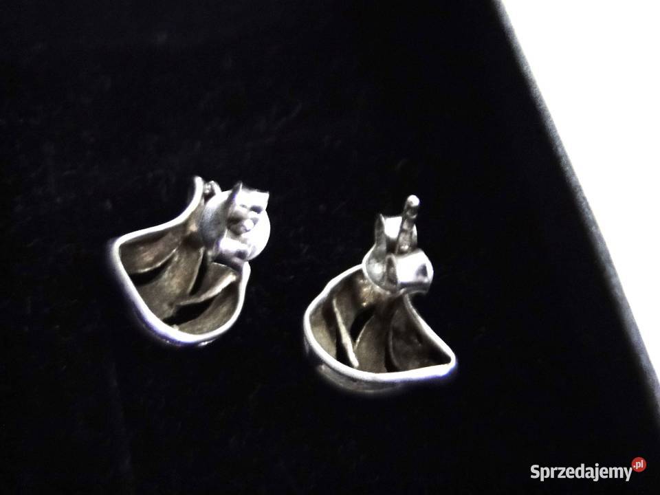 Stare artystyczne kolczyki srebro 925