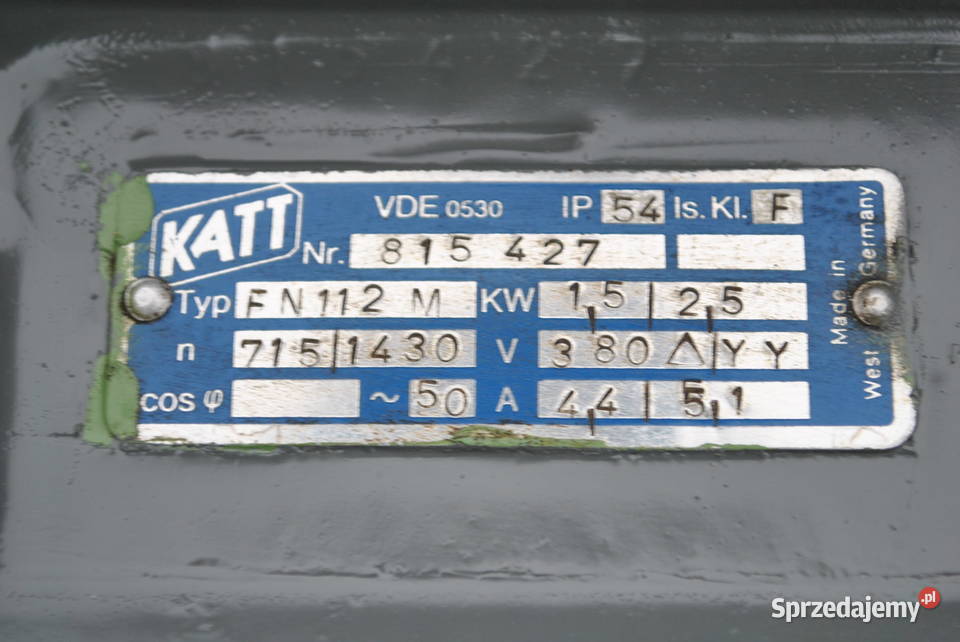 Motoreduktor dwubiegowy 1525kw z regulacją Kargowa