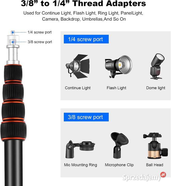 Soonpho 220 statyw podróżny ze stopu aluminium Zawiercie