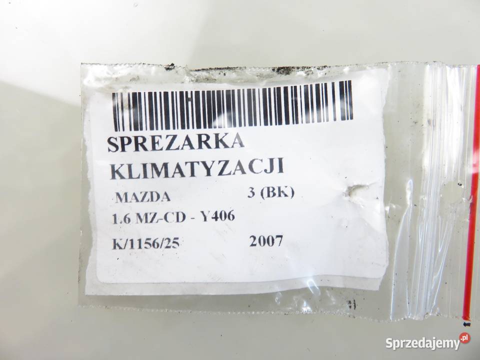 KOMPRESOR KLIMATYZACJI MAZDA 3 BK 16 MZCD Y406 osobowe