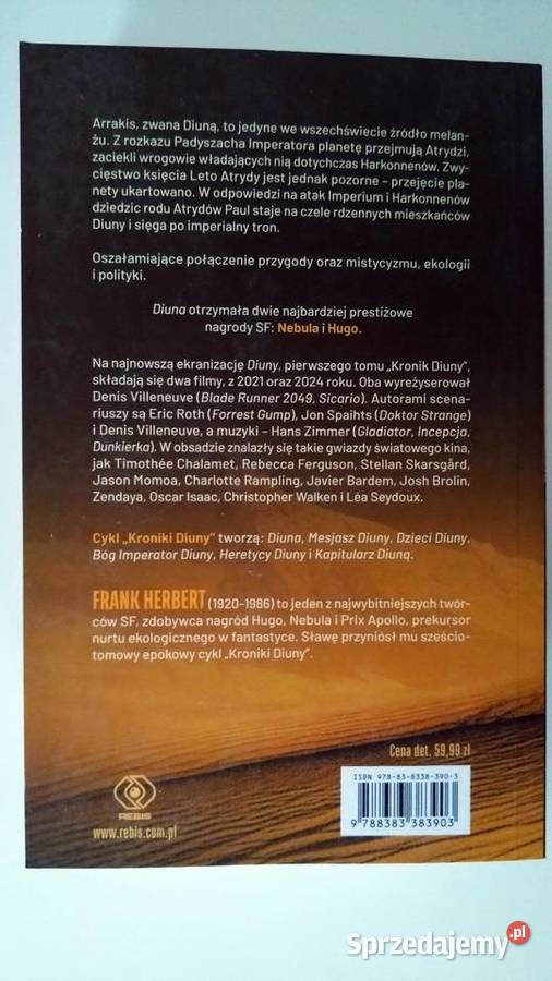 Diuna Cykl Kroniki Diuny Tom 1 Frank Herbert miękka Proza i poezja Proza i poezja sprzedam