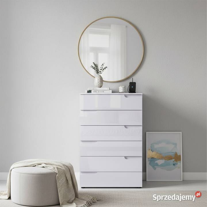SELENE 3 BIAŁA KOMODA POŁYSK szuflady Rzeszów sprzedam