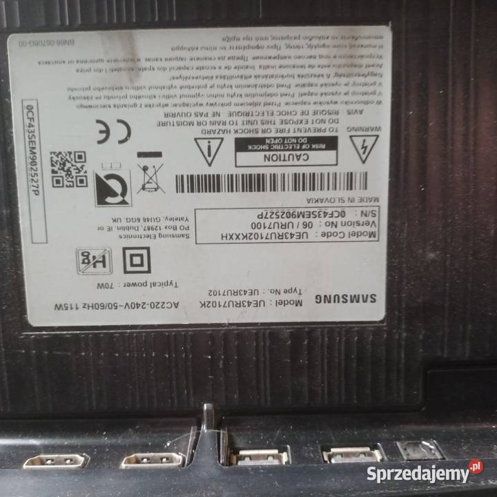 Telewizor Toshiba 50UA4B63DG LCD łódzkie Dęby Wolskie