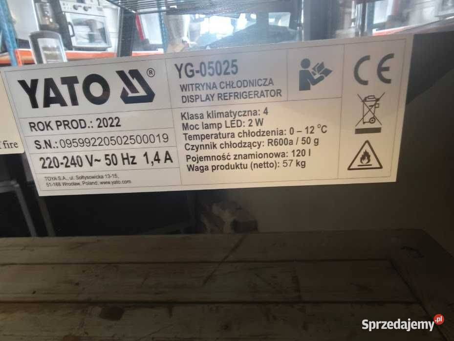 Witryna chłodnicza YATO YG05025 120 l 0 12 C Góra