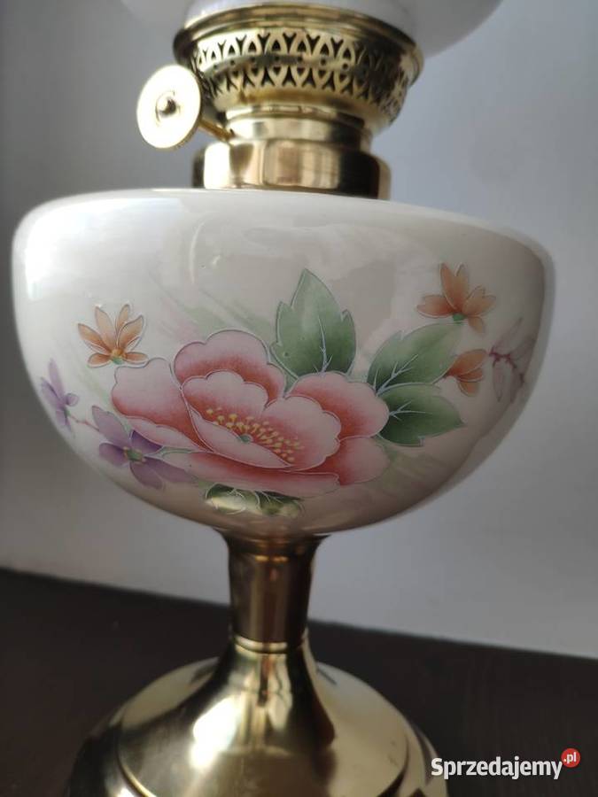 Stara francuska sygnowana porcelanowa lampa Antyki, Sztuka, Kolekcje Kraków